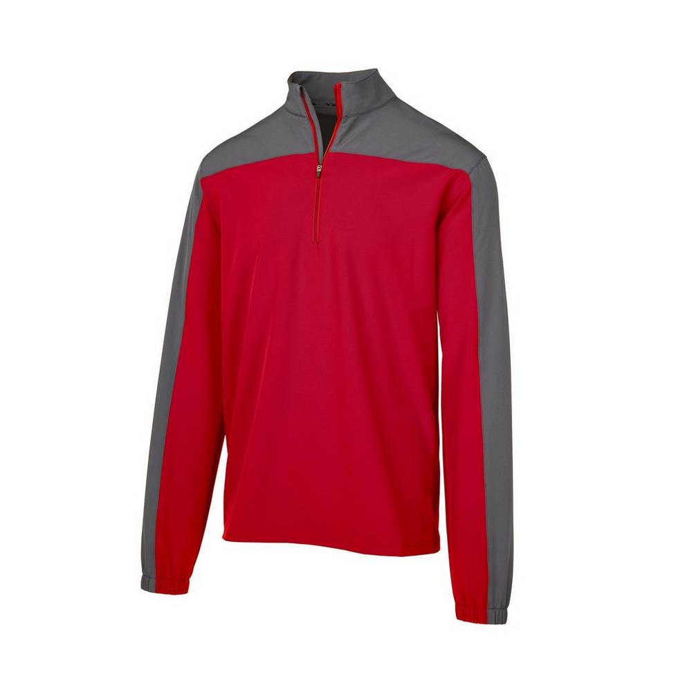 Chaqueta Mizuno Comp Long Sleeve Batting Hombre Rojas Comprar JHAX-91285